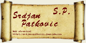 Srđan Patković vizit kartica